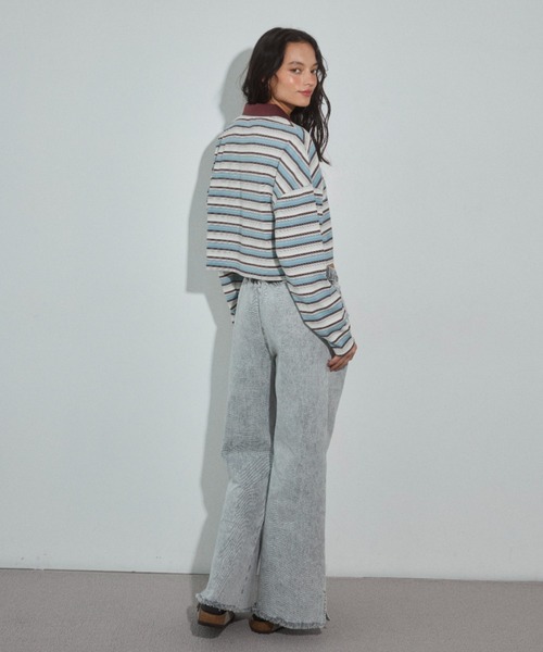 ALEXIA STAM(アリシアスタン)の「Easy Denim Pants /カットオフイージーデニムパンツ(デニムパンツ・レディース・ブルー/ライトグレー・S/M)」の9枚目の写真