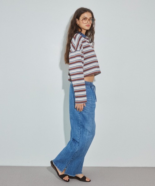 ALEXIA STAM(アリシアスタン)の「Easy Denim Pants /カットオフイージーデニムパンツ(デニムパンツ・レディース・ブルー/ライトグレー・S/M)」の12枚目の写真