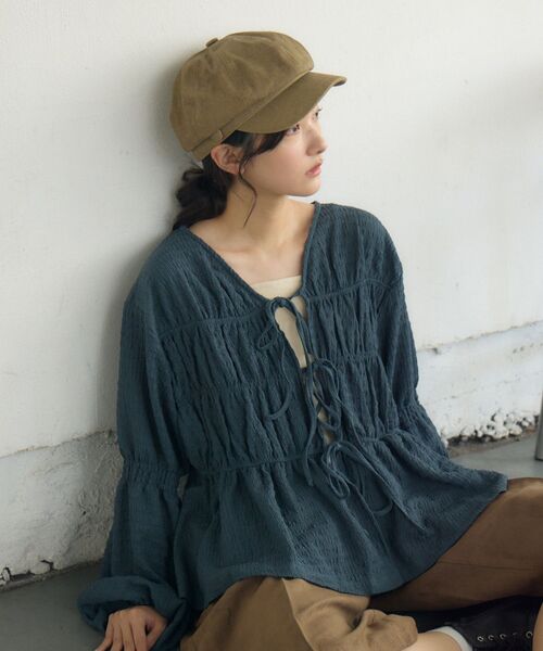 casita(RETRO GIRL)（カシータ）の「キャスケット（ハット・レディース・ブラック/ライトグレー/ベージュ・ONE SIZE）」の4枚目の写真