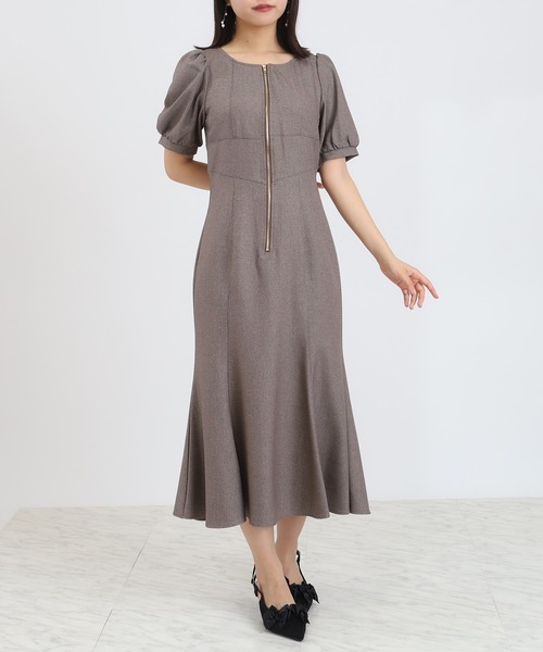 ASTORIA ODIER（アストリアオディール）の「フロントジップマーメイドワンピース（ワンピース・レディース・ブラック/ネイビー/ブラウン・SMALL/MEDIUM）」の12枚目の写真