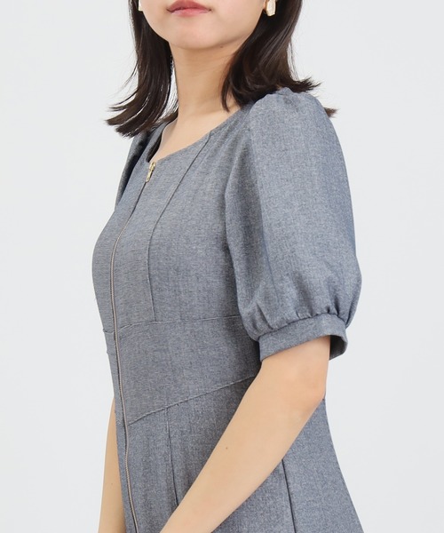 ASTORIA ODIER（アストリアオディール）の「フロントジップマーメイドワンピース（ワンピース・レディース・ブラック/ネイビー/ブラウン・SMALL/MEDIUM）」の9枚目の写真