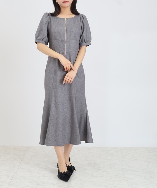 ASTORIA ODIER（アストリアオディール）の「フロントジップマーメイドワンピース（ワンピース・レディース・ブラック/ネイビー/ブラウン・SMALL/MEDIUM）」の20枚目の写真