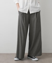 Dessin（デッサン）の「【セットアップ可・洗える】ハイウエストタックパンツ（その他パンツ）」