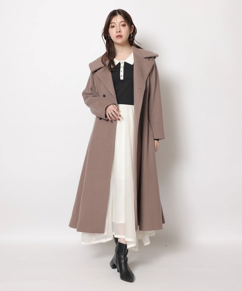 長袖ポロカラードッキングワンピース（ワンピース）｜Rirandture（リ