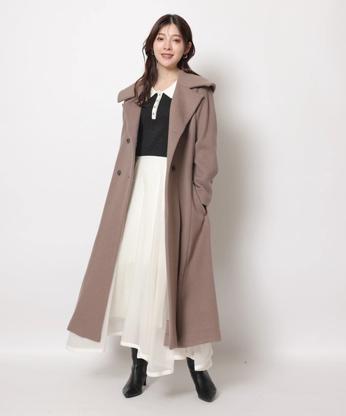 Rirandture（リランドチュール）の「長袖ポロカラードッキングワンピース（ワンピース・レディース・ネイビー/ブラック系その他/ピンク系その他・2/1）」の17枚目の写真