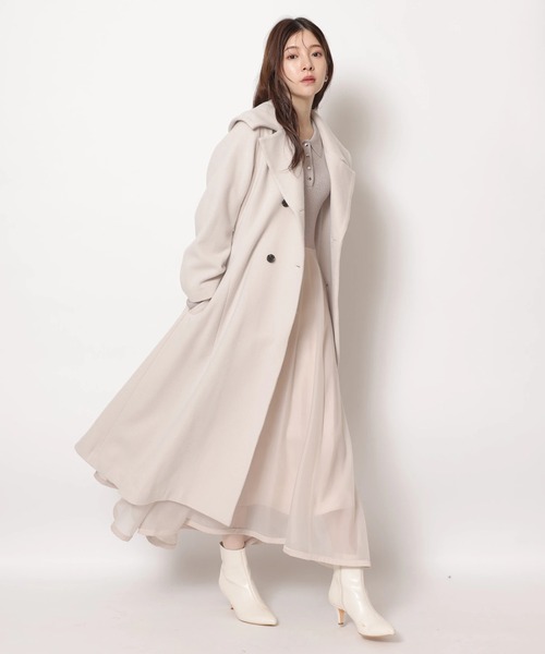 長袖ポロカラードッキングワンピース（ワンピース）｜Rirandture