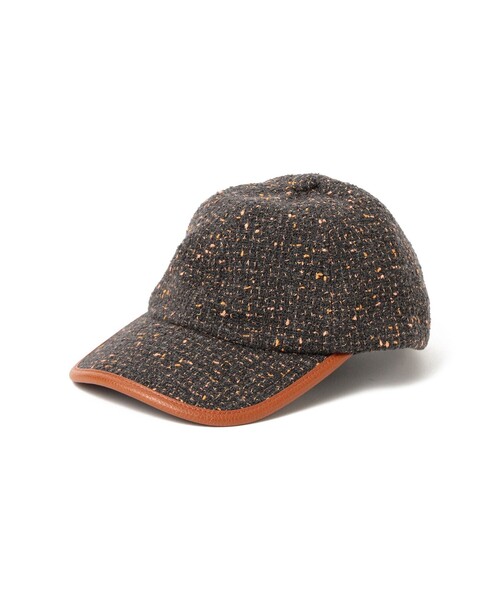 BEAMS(ビームス)の「ツイード キャップ(ハット・メンズ・ブラック/ブラウン・ONE SIZE)」の2枚目の写真