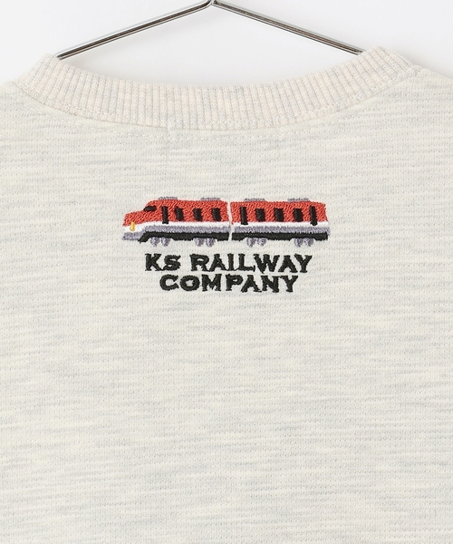 kladskap(クレードスコープ)の「電車アップリケベストレイヤード風プルオーバー(スウェット・キッズ・ブラック/ホワイト系その他・90cm/100cm/110cm/120cm)」の7枚目の写真