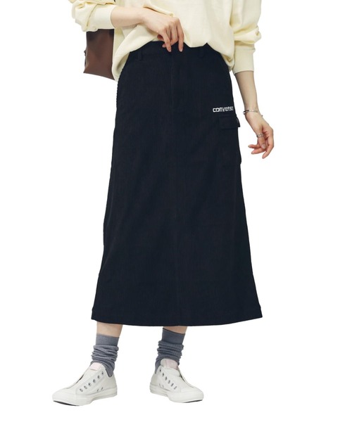 CONVERSE(コンバース)の「コンバース AP コーデュロイカーゴスカート(スカート・レディース・ボルドー/ブラック/ブラウン・L/S/M)」の17枚目の写真