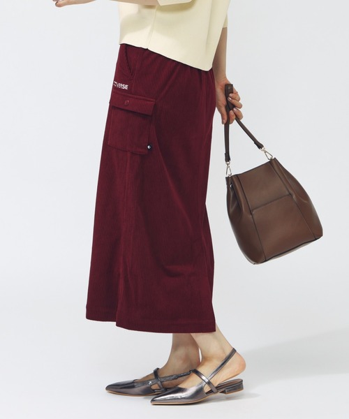 CONVERSE(コンバース)の「コンバース AP コーデュロイカーゴスカート(スカート・レディース・ボルドー/ブラック/ブラウン・L/S/M)」の9枚目の写真