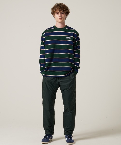 Eddie Bauer(エディーバウアー)の「EBTEK ボーダー 長袖 Tシャツ(Tシャツ/カットソー・メンズ・ブラック系/オレンジ系/グリーン系・M/XL/L)」の6枚目の写真