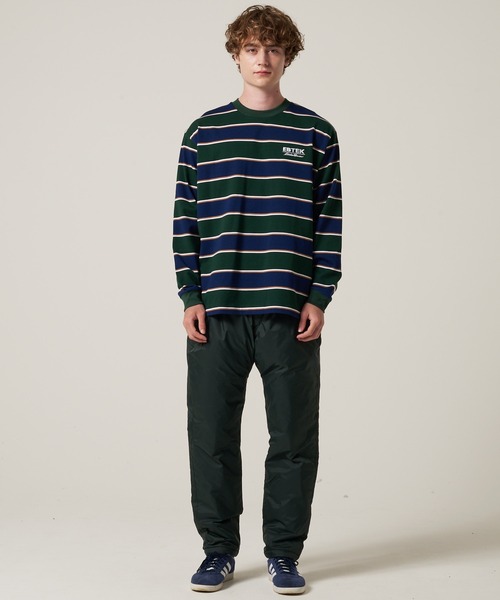 Eddie Bauer(エディーバウアー)の「EBTEK ボーダー 長袖 Tシャツ(Tシャツ/カットソー・メンズ・ブラック系/オレンジ系/グリーン系・M/XL/L)」の5枚目の写真