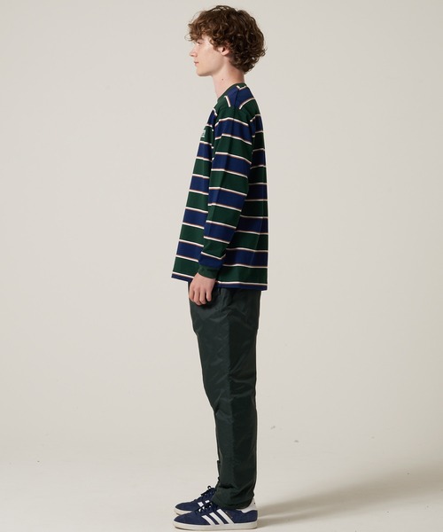 Eddie Bauer(エディーバウアー)の「EBTEK ボーダー 長袖 Tシャツ(Tシャツ/カットソー・メンズ・ブラック系/オレンジ系/グリーン系・M/XL/L)」の7枚目の写真