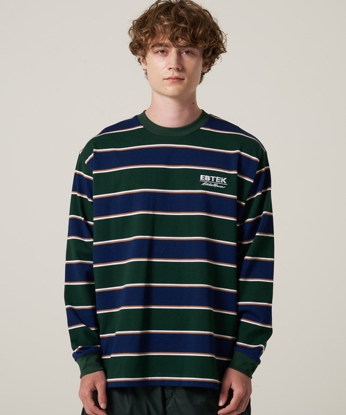 Eddie Bauer(エディーバウアー)の「EBTEK ボーダー 長袖 Tシャツ(Tシャツ/カットソー・メンズ・ブラック系/オレンジ系/グリーン系・M/XL/L)」の11枚目の写真