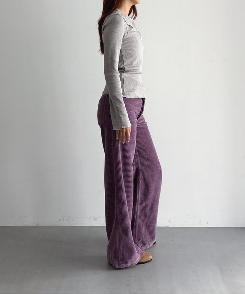 BASERANGE（ベースレンジ）の「Baserange Dual long sleeve tee（ニット/セーター・レディース・グレー・MEDIUM/SMALL/X-SMALL）」の2枚目の写真