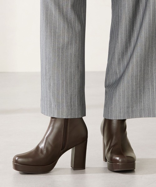 ORiental TRaffic(オリエンタルトラフィック)の「【 厚底 】 プラットフォーム ヒール ショートブーツ /51410(ブーツ・レディース・ブラック/ブラウン/レッド・S/M/L/LL)」の2枚目の写真