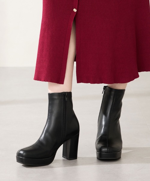 ORiental TRaffic(オリエンタルトラフィック)の「【 厚底 】 プラットフォーム ヒール ショートブーツ /51410(ブーツ・レディース・ブラック/ブラウン/レッド・S/M/L/LL)」の5枚目の写真