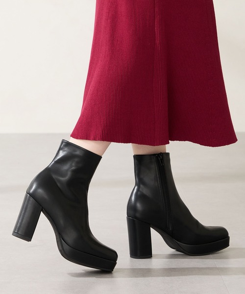 ORiental TRaffic(オリエンタルトラフィック)の「【 厚底 】 プラットフォーム ヒール ショートブーツ /51410(ブーツ・レディース・ブラック/ブラウン/レッド・S/M/L/LL)」の6枚目の写真