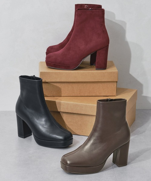 ORiental TRaffic(オリエンタルトラフィック)の「【 厚底 】 プラットフォーム ヒール ショートブーツ /51410(ブーツ・レディース・ブラック/ブラウン/レッド・S/M/L/LL)」の4枚目の写真