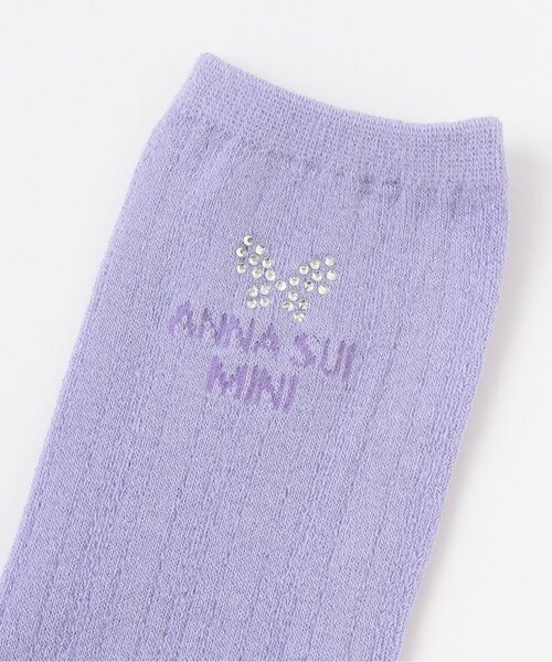 ラインストーン蝶ハイソックス（ソックス/靴下）｜ANNA SUI mini