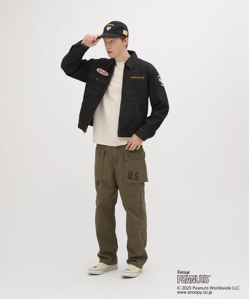 AVIREX(アヴィレックス)の「《AVIREX × PEANUTS》WORK JACKET / ワークジャケット / ピーナッツ / アヴィレックス(デニムジャケット・メンズ・ブラウン/ブラック/レッド・LARGE/MEDIUM/XX-LARGE/X-LARGE)」の7枚目の写真