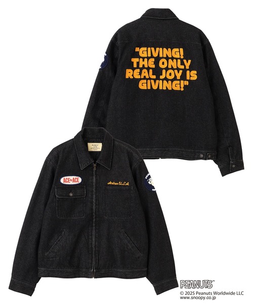 AVIREX ストライプ ワークジャケット セール】《AVIREX × PEANUTS》WORK JACKET / ワークジャケット