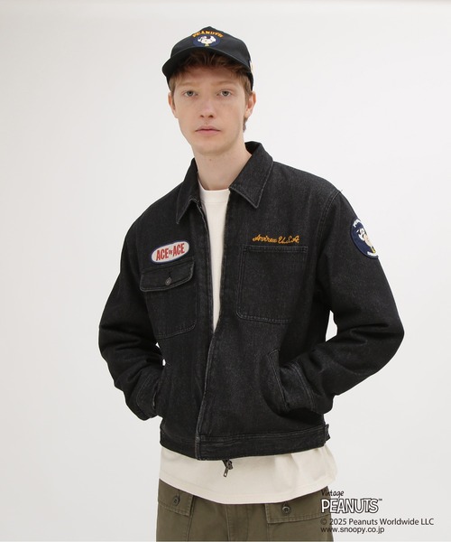 AVIREX(アヴィレックス)の「《AVIREX × PEANUTS》WORK JACKET / ワークジャケット / ピーナッツ / アヴィレックス(デニムジャケット・メンズ・ブラウン/ブラック/レッド・LARGE/MEDIUM/XX-LARGE/X-LARGE)」の4枚目の写真