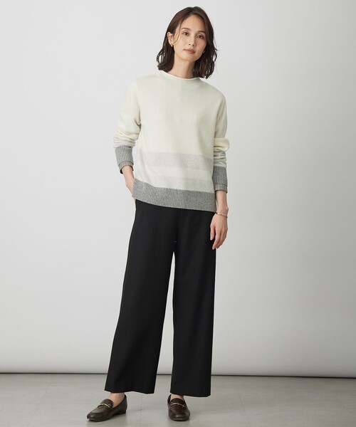 J.PRESS(ジェイプレス)の「CAT ブロッキング ニット(ニット/セーター・レディース・シルバー系1/サックスブルー系1/イエロー系1/ピンク系1・LARGE/MEDIUM)」の8枚目の写真