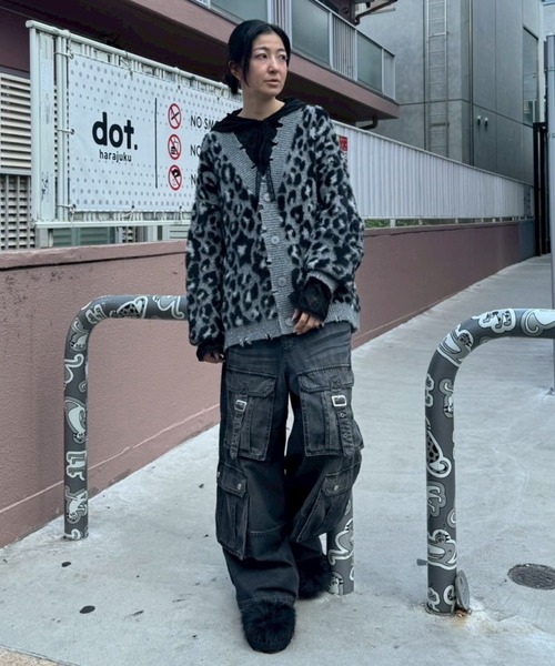 Candy Stripper(キャンディストリッパー)の「9 POCKETS LAYERED DENIM パンツ(デニムパンツ・レディース・ブラック/インディゴブルー・FREE)」の6枚目の写真