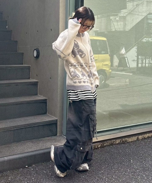 Candy Stripper(キャンディストリッパー)の「9 POCKETS LAYERED DENIM パンツ(デニムパンツ・レディース・ブラック/インディゴブルー・FREE)」の14枚目の写真