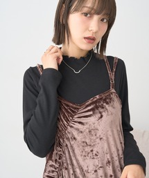 ラメテレコハイネックプルオーバー
