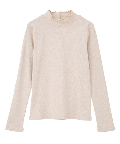 earth music&ecology(アースミュージックアンドエコロジー)の「ラメテレコハイネックプルオーバー(Tシャツ/カットソー・レディース・アイボリー/グレー/ブラック/ベージュ・S/M)」の5枚目の写真