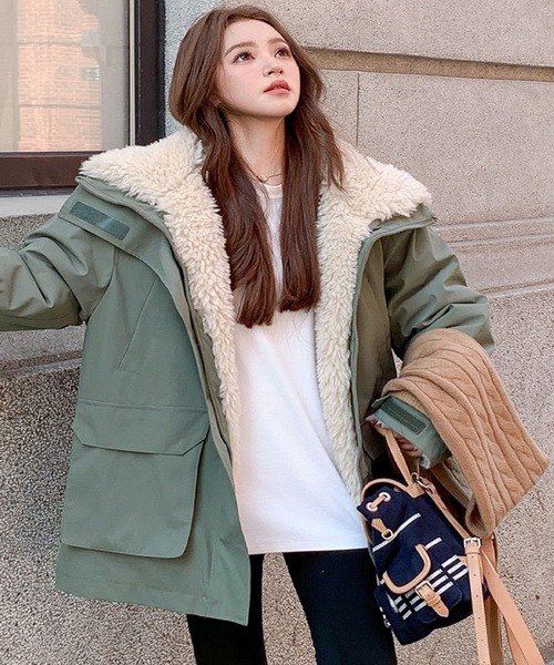 ボアライナー付きミリタリージャケット