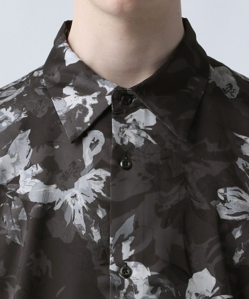 HARE（ハレ）の「フラワージャガードシャツLS(HARE)（シャツ/ブラウス・メンズ・ブラック/ホワイト/グリーン・FREE）」の14枚目の写真