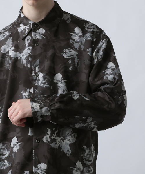 HARE（ハレ）の「フラワージャガードシャツLS(HARE)（シャツ/ブラウス・メンズ・ブラック/ホワイト/グリーン・FREE）」の16枚目の写真
