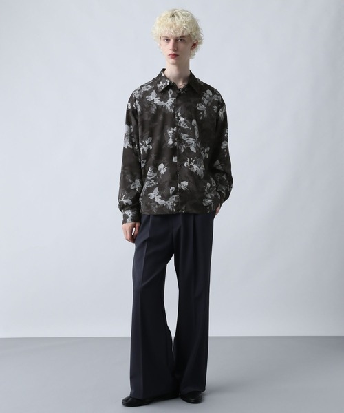 フラワージャガードシャツLS(HARE)（シャツ/ブラウス）｜HARE（ハレ