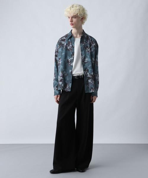 コレクションアイテム　フラワージャガードコート　刺繍　HARE ハレ セール】フラワージャガードシャツLS(HARE)（シャツ/ブラウス）｜HARE