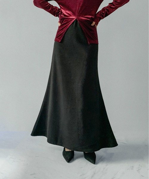 on:nue（オンニュ）の「【on:nue】[サイズ展開あり！/4色展開] ウールライクフレアマキシリラックススカート（スカート・レディース・グレー/ブラック/アイボリー/ブラウン・LARGE/MEDIUM）」の11枚目の写真