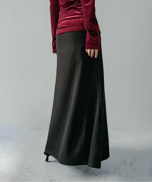 on:nue（オンニュ）の「【on:nue】[サイズ展開あり！/4色展開] ウールライクフレアマキシリラックススカート（スカート・レディース・グレー/ブラック/アイボリー/ブラウン・LARGE/MEDIUM）」の14枚目の写真