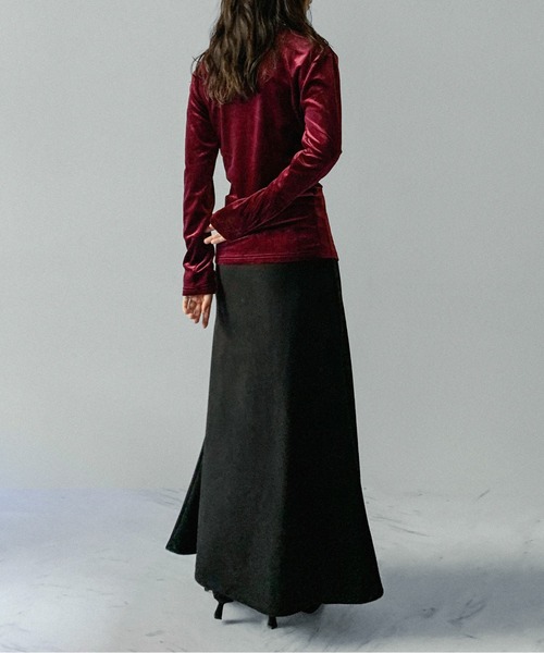 on:nue（オンニュ）の「【on:nue】[サイズ展開あり！/4色展開] ウールライクフレアマキシリラックススカート（スカート・レディース・グレー/ブラック/アイボリー/ブラウン・LARGE/MEDIUM）」の17枚目の写真