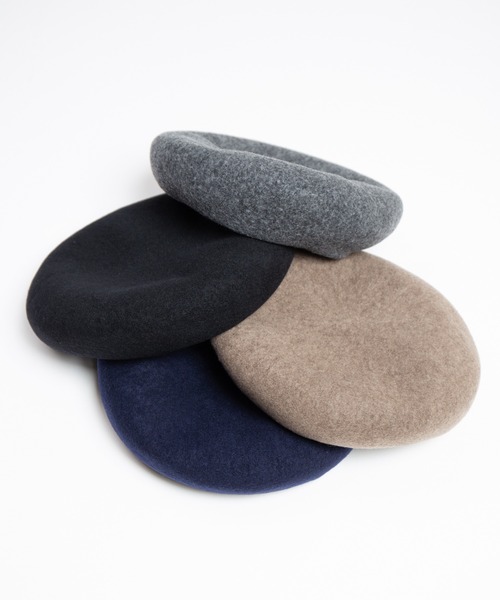 RACAL（ラカル）の「French Wool Basque Beret / フレンチウールバスクベレー（ハンチング/ベレー帽・メンズ・グレー/ブラック/モカ/ネイビー・LARGE/MEDIUM）」の6枚目の写真