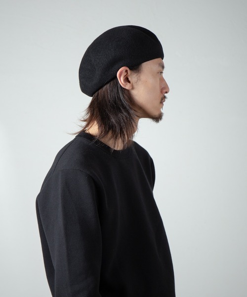 RACAL（ラカル）の「French Wool Basque Beret / フレンチウールバスクベレー（ハンチング/ベレー帽・メンズ・グレー/ブラック/モカ/ネイビー・LARGE/MEDIUM）」の19枚目の写真