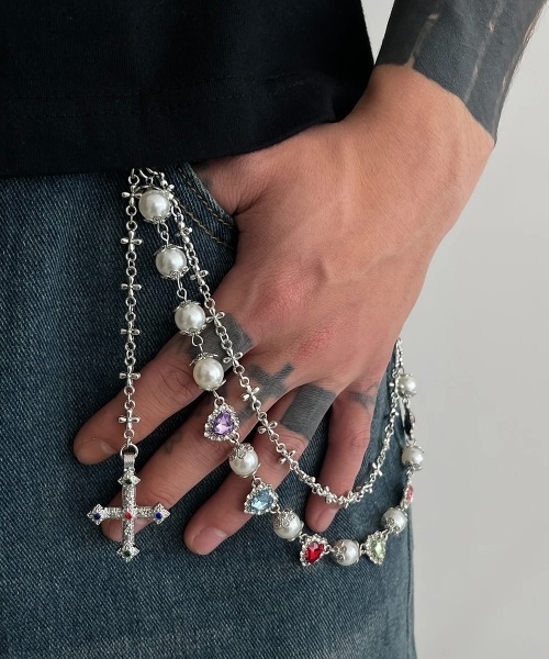 完売品】パール ウォレットチェーン ネックレス FAF 完売品】パール