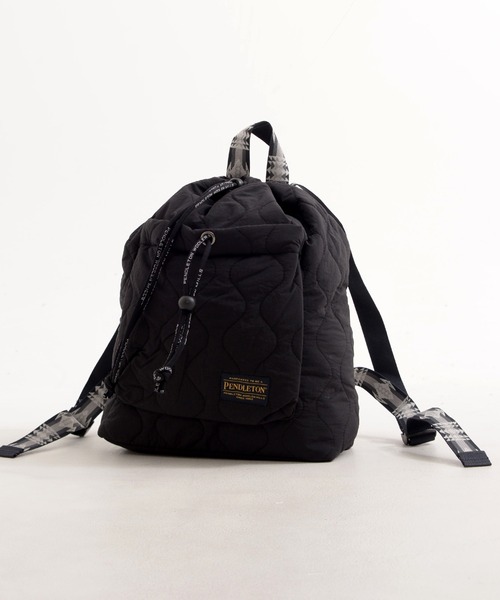 PENDLETON（ペンドルトン）の「PENDLETON ペンドルトン DIAMOND RIDGE QUILTING KNAPSACK ダイアモンドリッジ キルティング ナップサック（バックパック/リュック・レディース・オリーブドラブ/ブラック・FREE）」の3枚目の写真