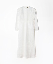 LACE PADDED SHOULDER LONG DRESS レースパディッドショルダーロングドレス