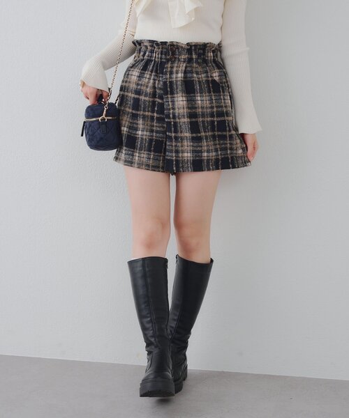 Another Branch olive des olive（アナザーブランチオリーブデオリーブ）の「チェックショートパンツ（その他パンツ・レディース・ブラック/ブラウン・FREE）」の6枚目の写真