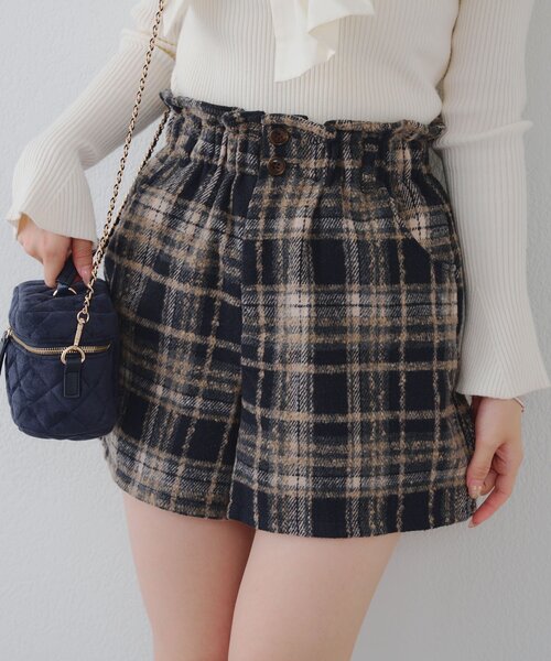 Another Branch olive des olive（アナザーブランチオリーブデオリーブ）の「チェックショートパンツ（その他パンツ・レディース・ブラック/ブラウン・FREE）」の9枚目の写真