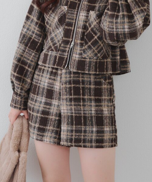 Another Branch olive des olive（アナザーブランチオリーブデオリーブ）の「チェックショートパンツ（その他パンツ・レディース・ブラック/ブラウン・FREE）」の12枚目の写真