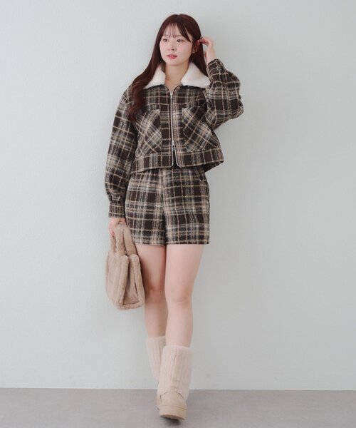 Another Branch olive des olive（アナザーブランチオリーブデオリーブ）の「チェックショートパンツ（その他パンツ・レディース・ブラック/ブラウン・FREE）」の17枚目の写真