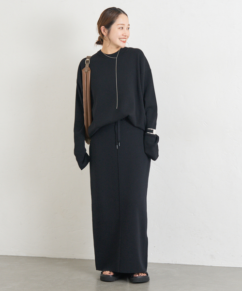 JOURNAL STANDARD（ジャーナルスタンダード）の「《WEB限定追加2》ウォッシャブルTEXBRIDクループルオーバー（ニット/セーター・レディース・チャコールグレー/ブラウン/ブラック・FREE）」の4枚目の写真